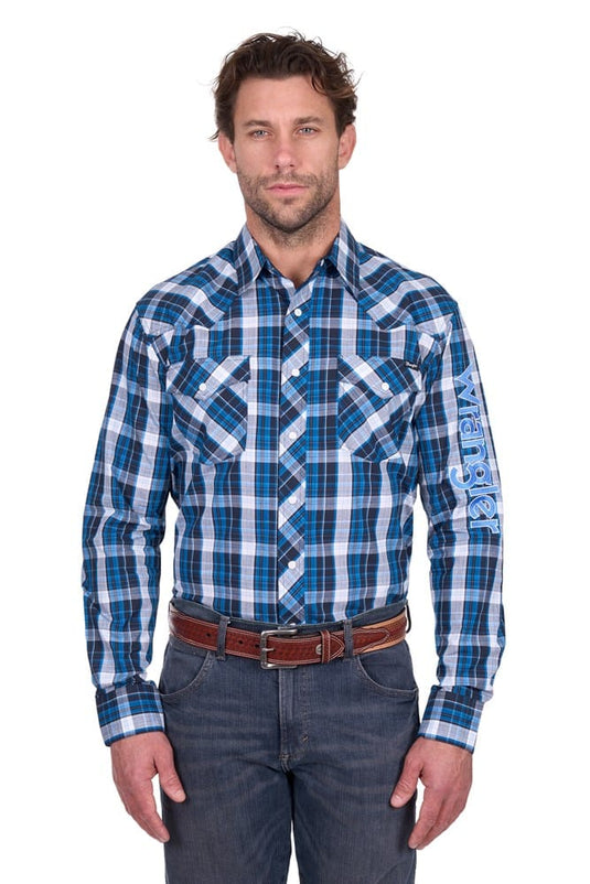 Wrangler Men’s Tony Check Western Long Sleeve Shirt