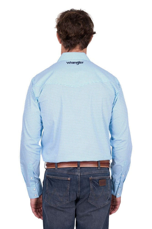 Wrangler Men’s Lee Print Western Long Sleeve Shirt