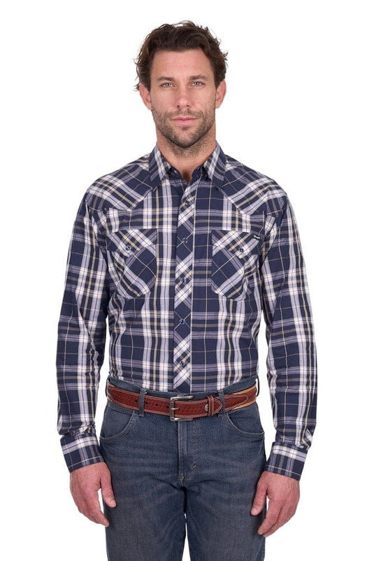 Wrangler Men’s Wayne Check Western Long Sleeve Shirt