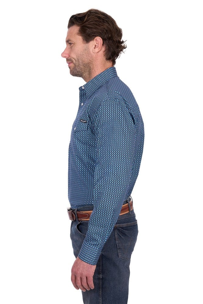 Load image into Gallery viewer, Wrangler Men’s Kyle Print Western Long Sleeve Shirt
