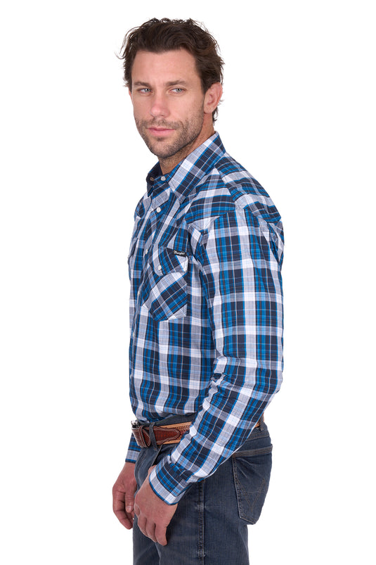 Wrangler Men’s Tony Check Western Long Sleeve Shirt