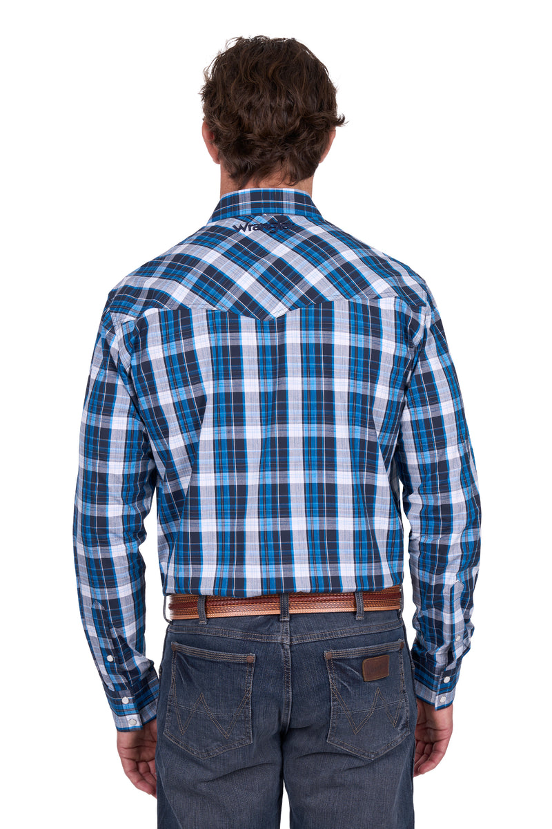 Load image into Gallery viewer, Wrangler Men’s Tony Check Western Long Sleeve Shirt
