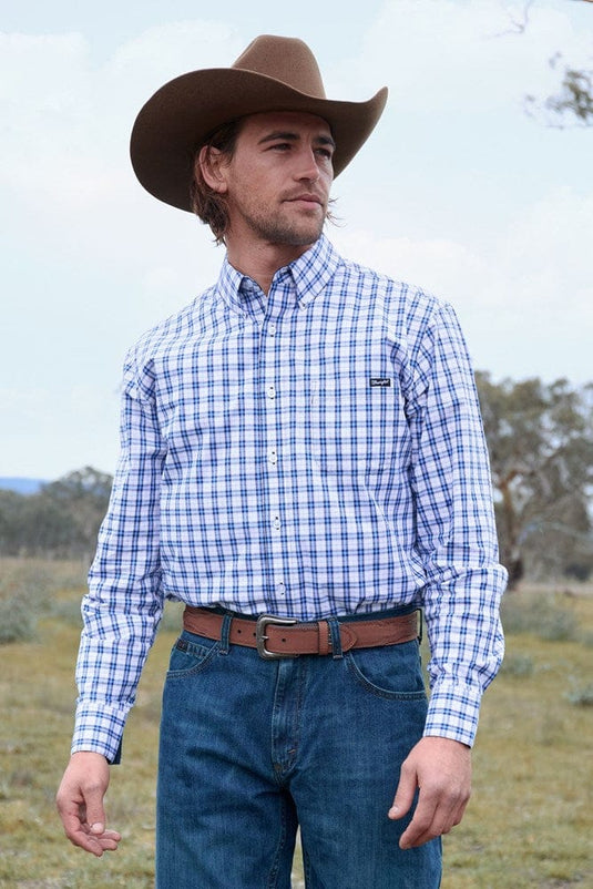 Wrangler Men’s Bob Check Button Down Long Sleeve Shirt