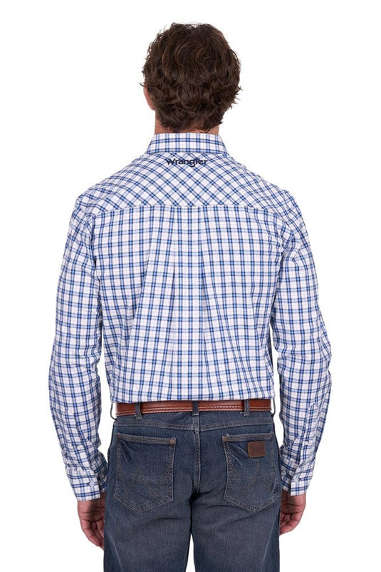 Wrangler Men’s Bob Check Button Down Long Sleeve Shirt