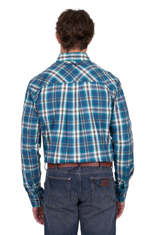 Wrangler Men’s Erik Check Button Down Long Sleeve Shirt