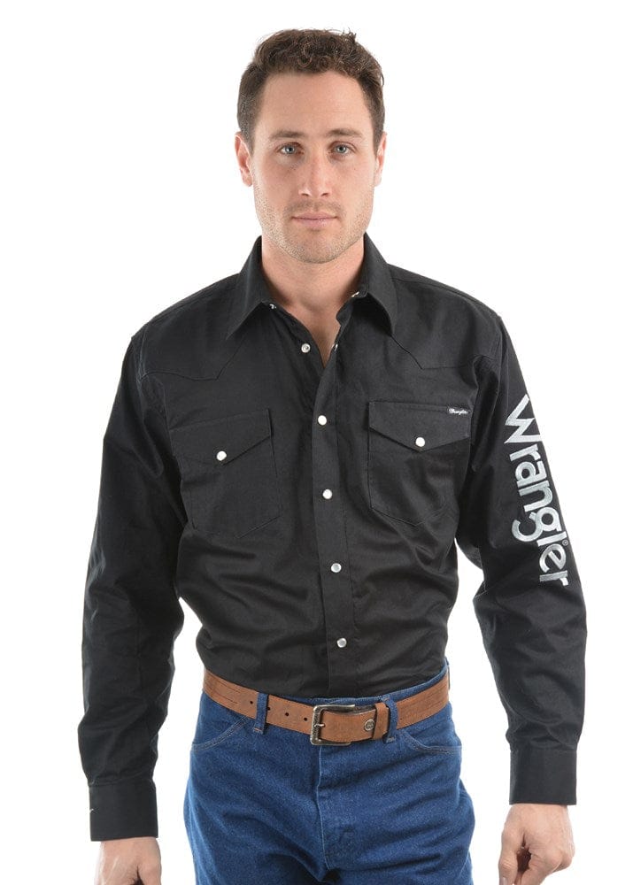 Load image into Gallery viewer, Wrangler Mens Logo Rodeo Drill Shirt
