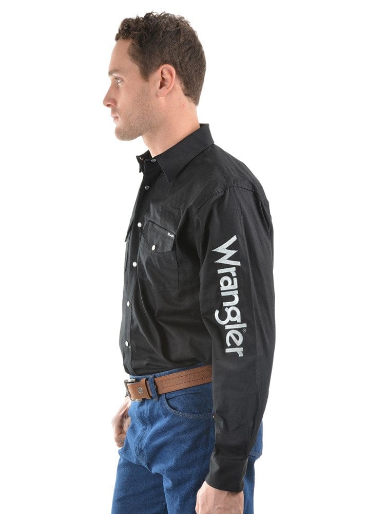 Load image into Gallery viewer, Wrangler Mens Logo Rodeo Drill Shirt
