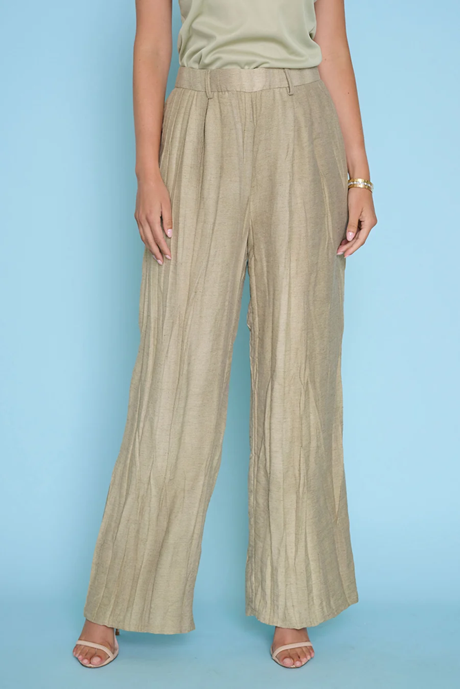 Load image into Gallery viewer, Picadilly Womens Crinkled Wide-Leg Regular Length Pants
