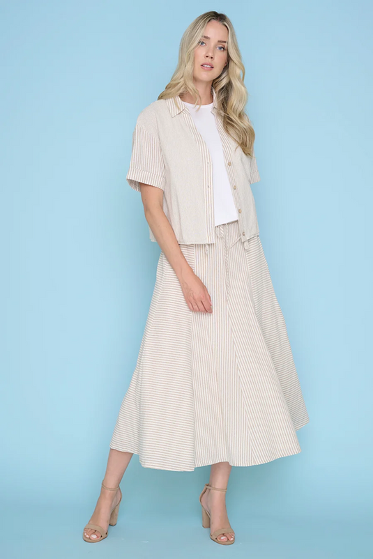 Picadilly Womens A-Line Paneled Long Skirt