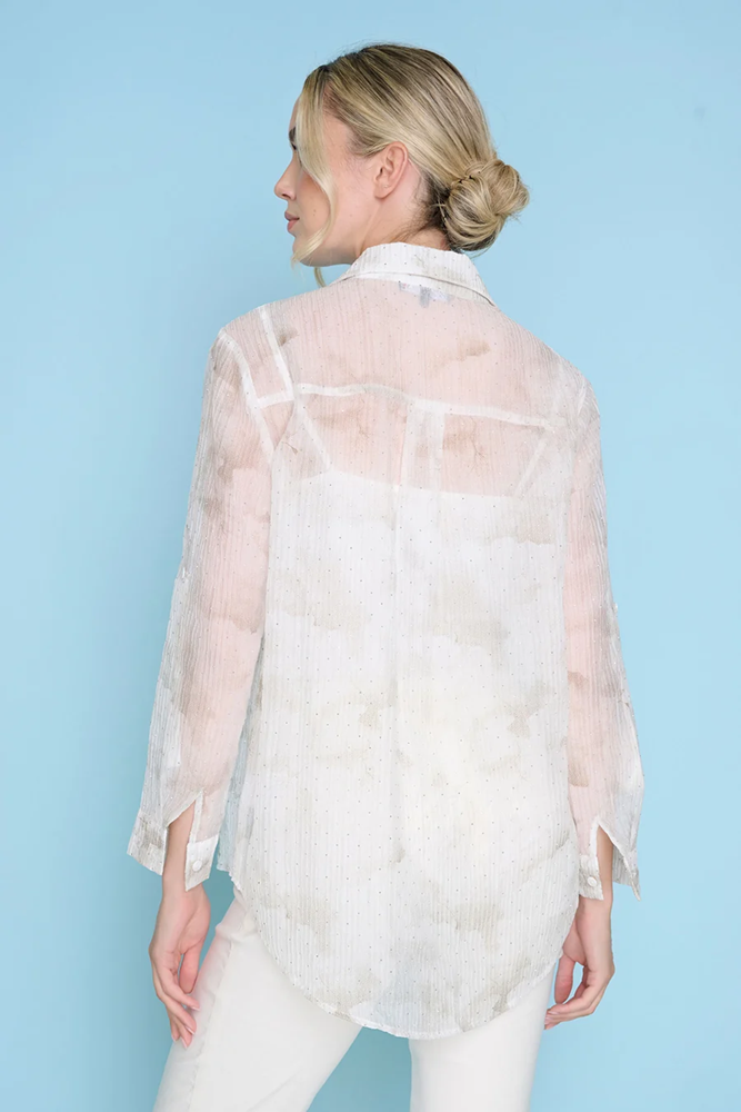 Load image into Gallery viewer, Picadilly Womens Rhinestud Printed Shirt
