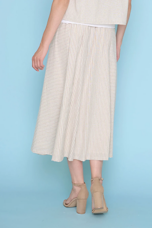 Picadilly Womens A-Line Paneled Long Skirt