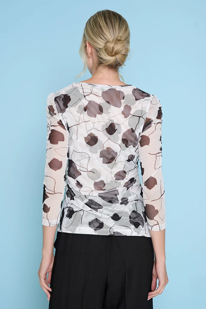 Load image into Gallery viewer, Picadilly Womens 3/4 Sleeves Ruched Top
