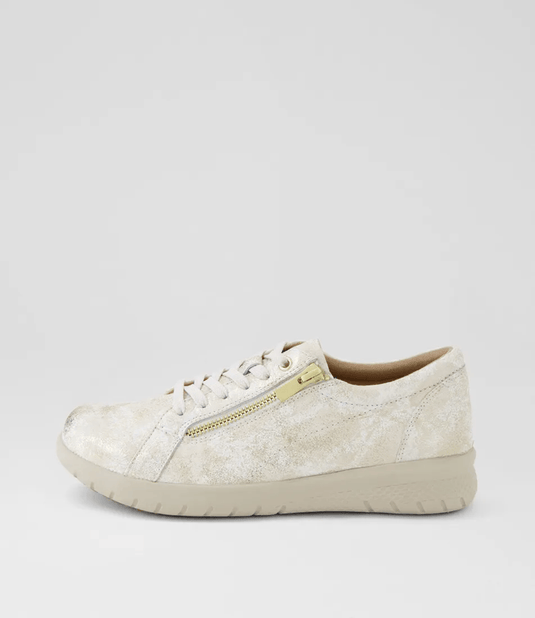 Ziera Womens Solar Xf Ivory Fireworks Leather Sneakers