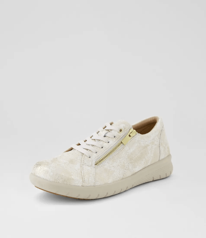 Load image into Gallery viewer, Ziera Womens Solar Xf Ivory Fireworks Leather Sneakers
