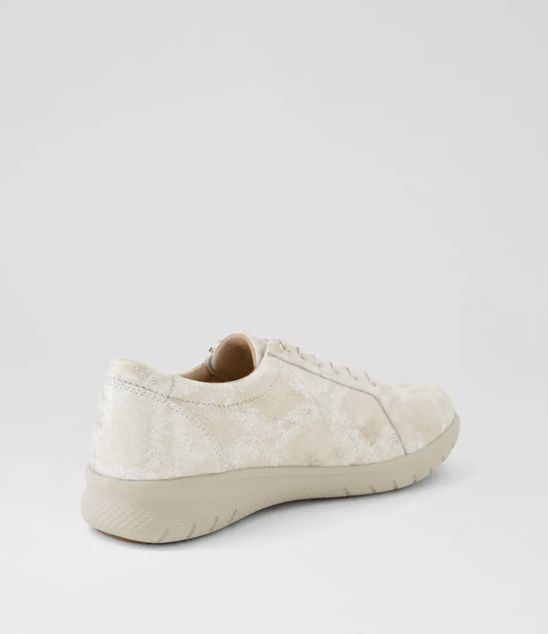Load image into Gallery viewer, Ziera Womens Solar Xf Ivory Fireworks Leather Sneakers
