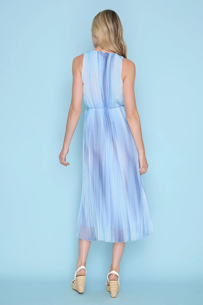 Load image into Gallery viewer, Picadilly Womens Sleeveless Pleated Dress
