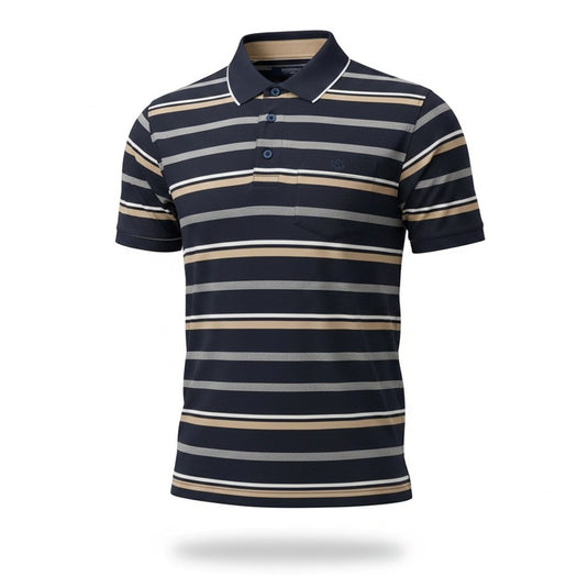 Bridgeport Mens Double Mercerized Polo-Midnight