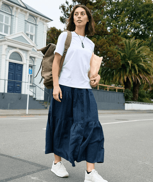Swanndri Womens Audrey Linen Skirt