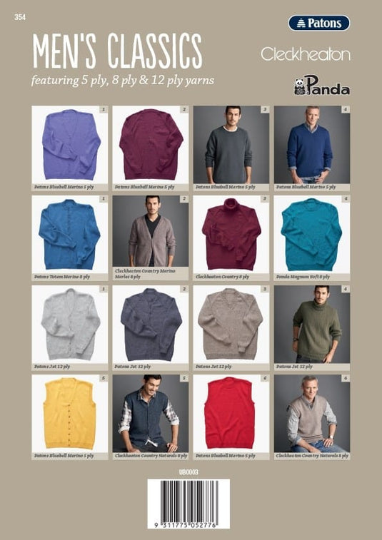 Patons Knitting Pattern Book - Men's Classic Knits