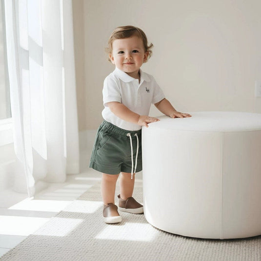 Love Henry Baby Boys Sonny Short - Green Linen