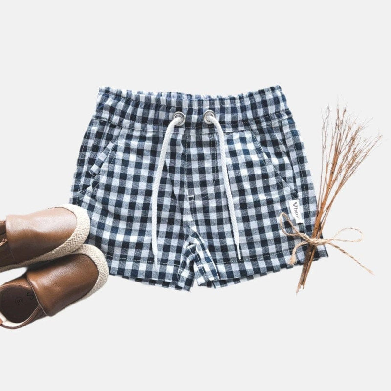 Load image into Gallery viewer, Love Henry Baby Boys Sonny Short - Navy Check
