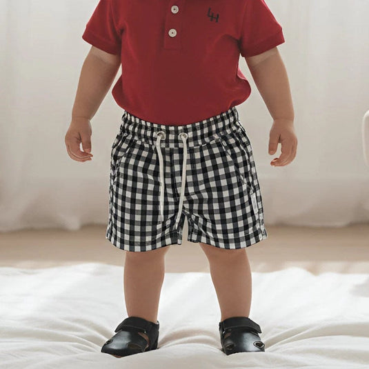 Love Henry Baby Boys Sonny Short - Navy Check