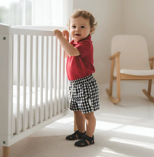 Love Henry Baby Boys Sonny Short - Navy Check