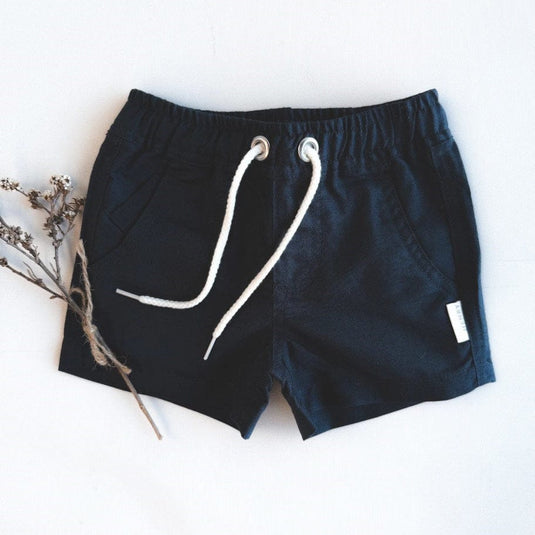 Love Henry Baby Boys Sonny Short - Navy Linen