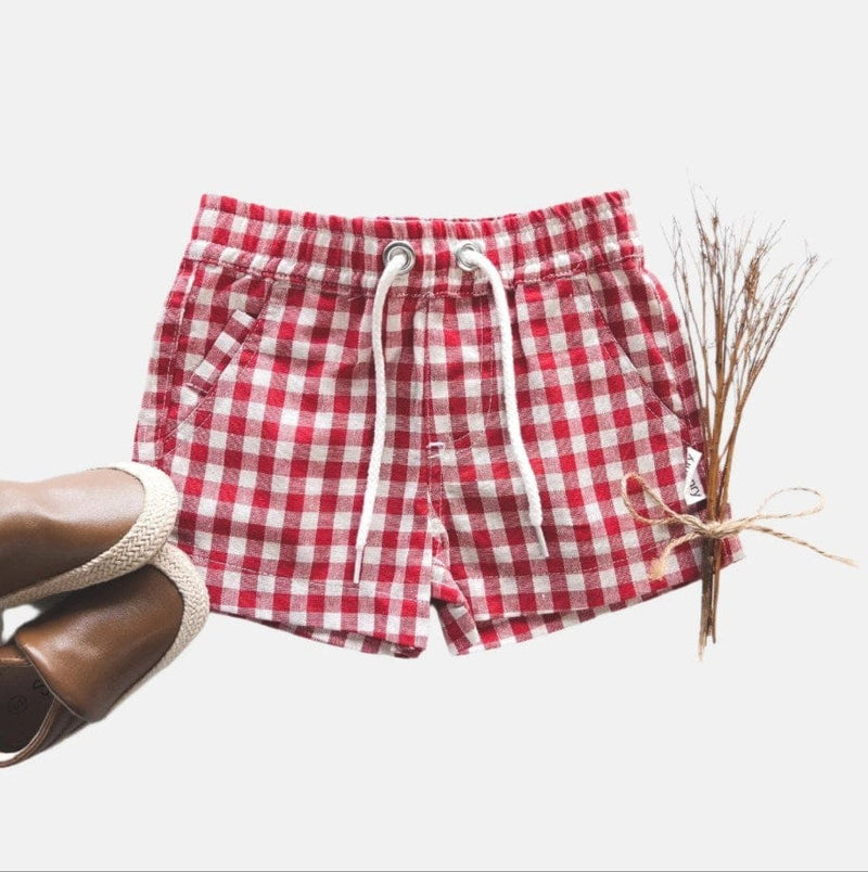 Load image into Gallery viewer, Love Henry Baby Boys Sonny Short - Red Check
