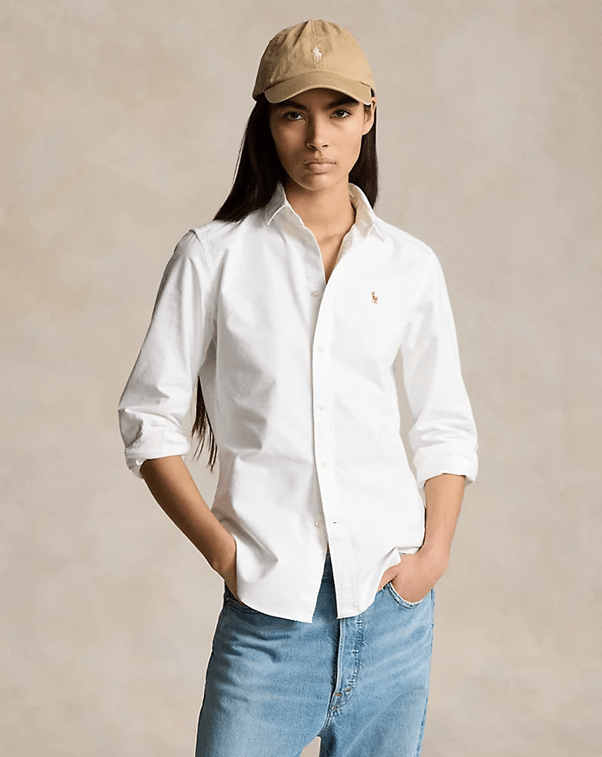 Load image into Gallery viewer, Ralph Lauren Womens Classic Fit Oxford Shirt - White
