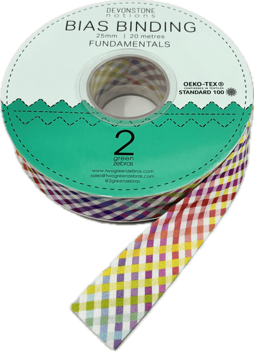 Two Green Zebras 25mm Bias Binding