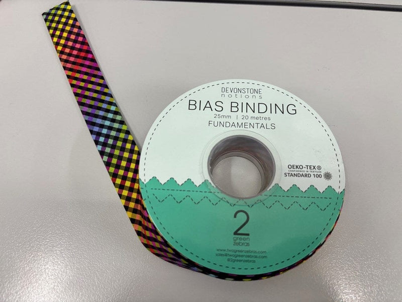 Load image into Gallery viewer, Two Green Zebras 25mm Bias Binding
