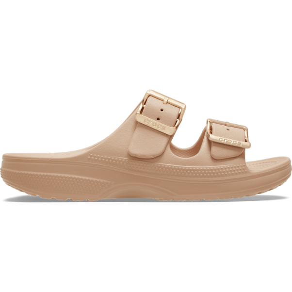 Load image into Gallery viewer, Crocs Womens Saturday Metallic Buckle Sandal - Blush
