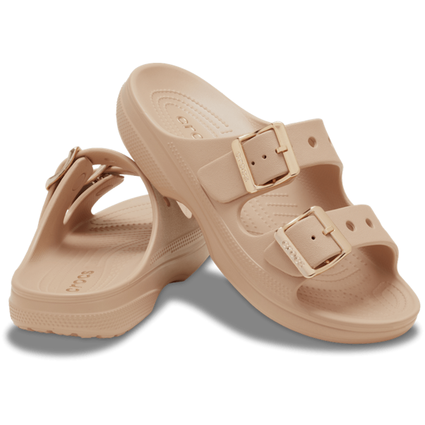 Load image into Gallery viewer, Crocs Womens Saturday Metallic Buckle Sandal - Blush
