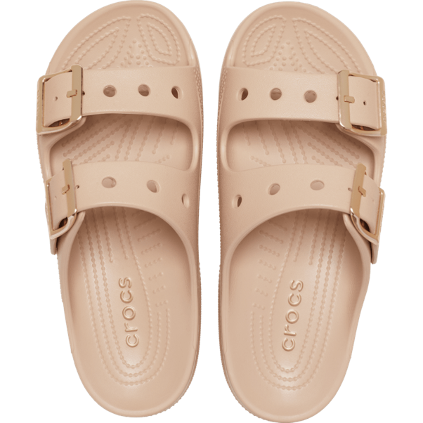 Load image into Gallery viewer, Crocs Womens Saturday Metallic Buckle Sandal - Blush
