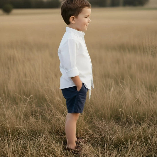 Love Henry Boys Oxford Dress Shirt - White