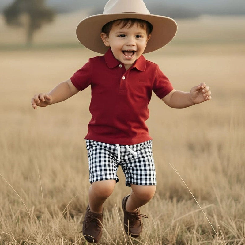 Load image into Gallery viewer, Love Henry Boys Polo Shirt - Red
