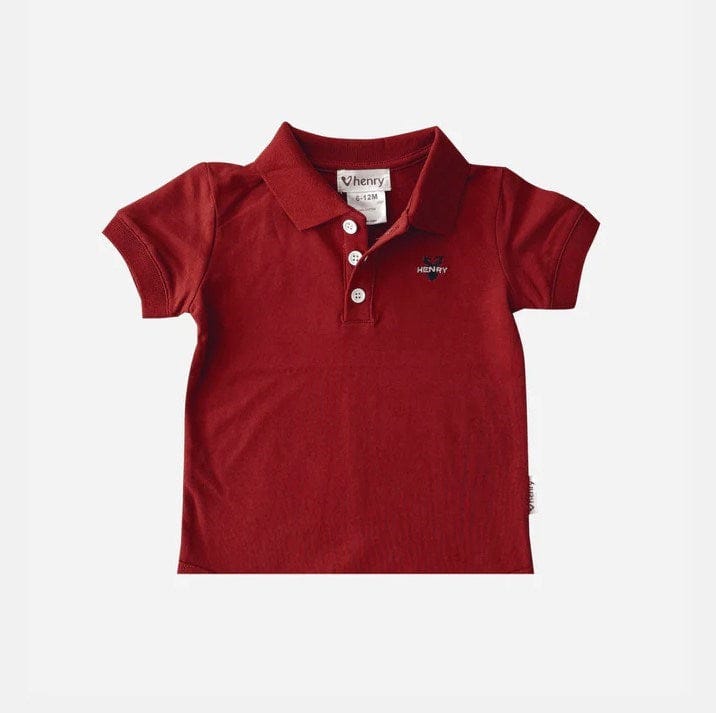 Load image into Gallery viewer, Love Henry Boys Polo Shirt - Red
