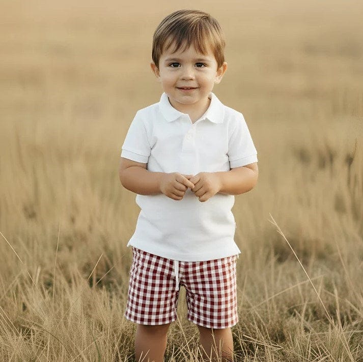 Load image into Gallery viewer, Love Henry Boys Polo Shirt - White
