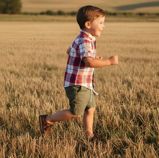 Love Henry Boys Sonny Shorts - Green Linen