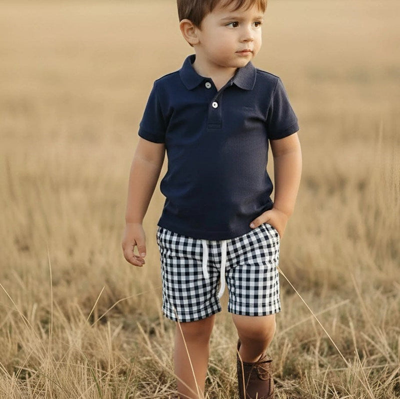 Load image into Gallery viewer, Love Henry Boys Sonny Shorts - Navy Check
