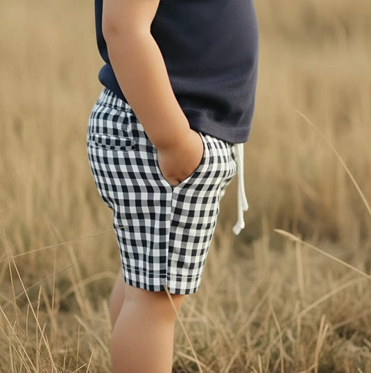 Love Henry Boys Sonny Shorts - Navy Check