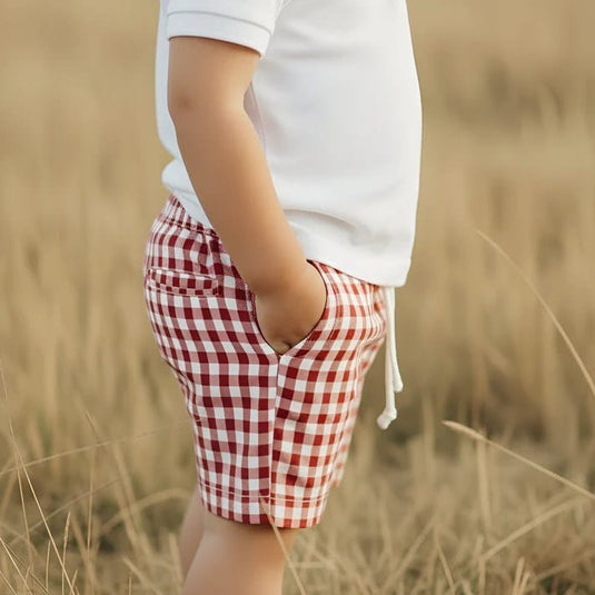 Love Henry Boys Sonny Shorts - Red Check