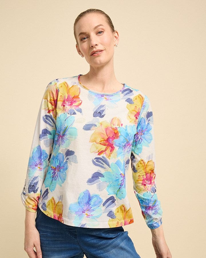 Load image into Gallery viewer, Yarra Trail Womens Brushed Floral Print Tee

