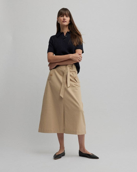 Yarra Trail Womens Cafe Knit Polo - Navy