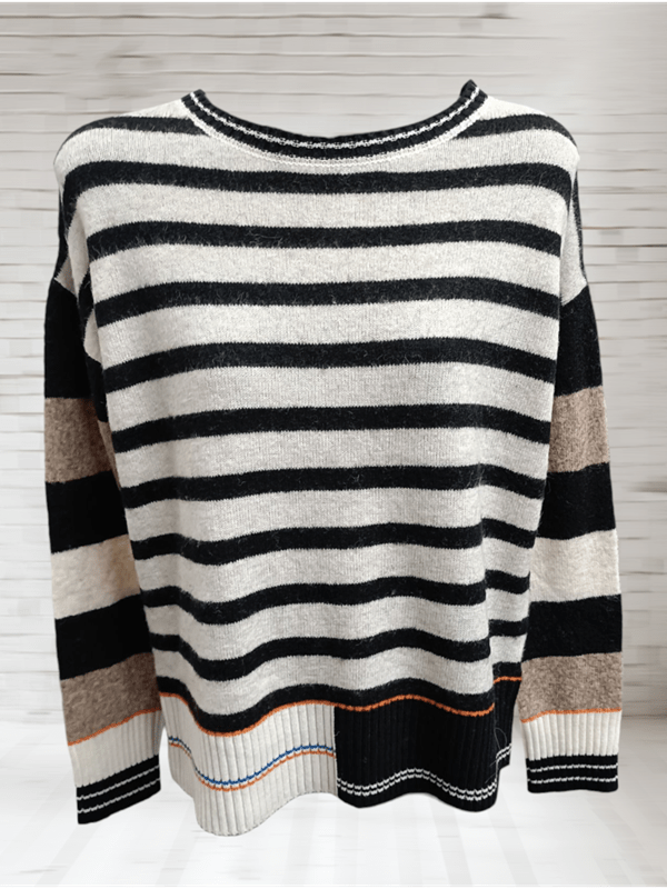 Load image into Gallery viewer, See Saw Womens Camel Stripe Sweater
