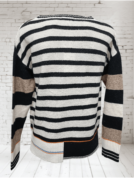 See Saw Womens Camel Stripe Sweater