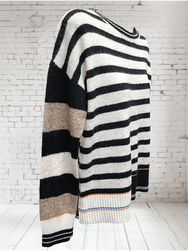 Load image into Gallery viewer, See Saw Womens Camel Stripe Sweater
