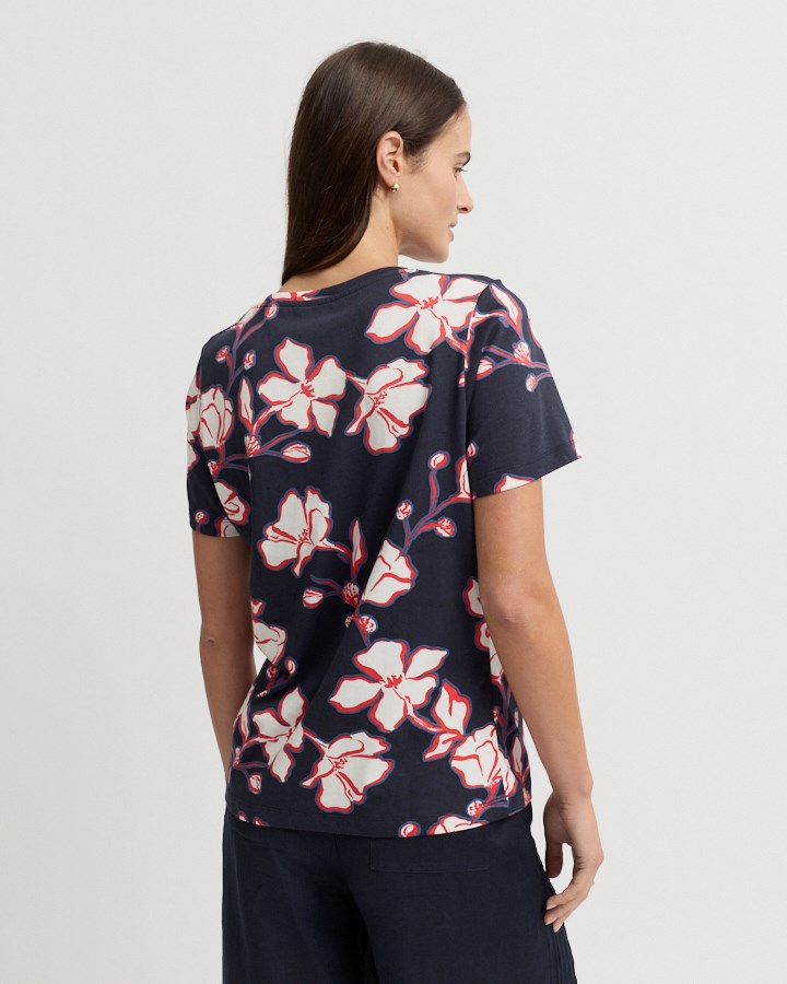 Load image into Gallery viewer, Yarra Trail Womens Cannes Large Floral Print Cotton Tee
