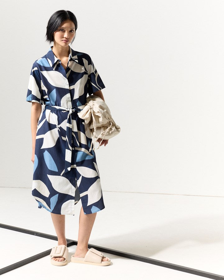 Load image into Gallery viewer, Marco Polo Womens Canopy Short Sleeve Shirtdress
